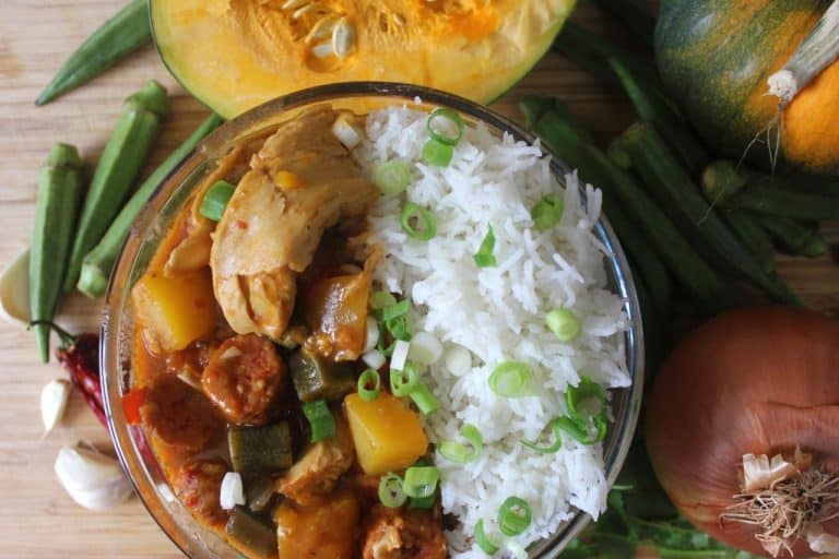 Vegan Chorizo Sausage and Squash Gumbo