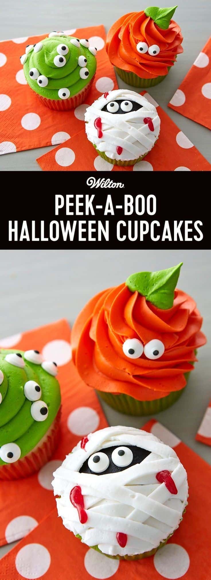 Peek-A-Boo Halloween Cupcakes