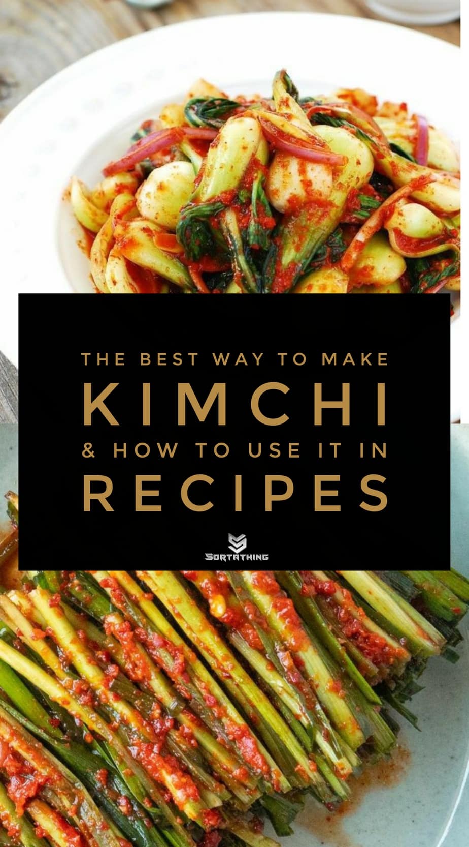 Baby Bok Choy Kimchi Salad and Garlic Chive Kimchi